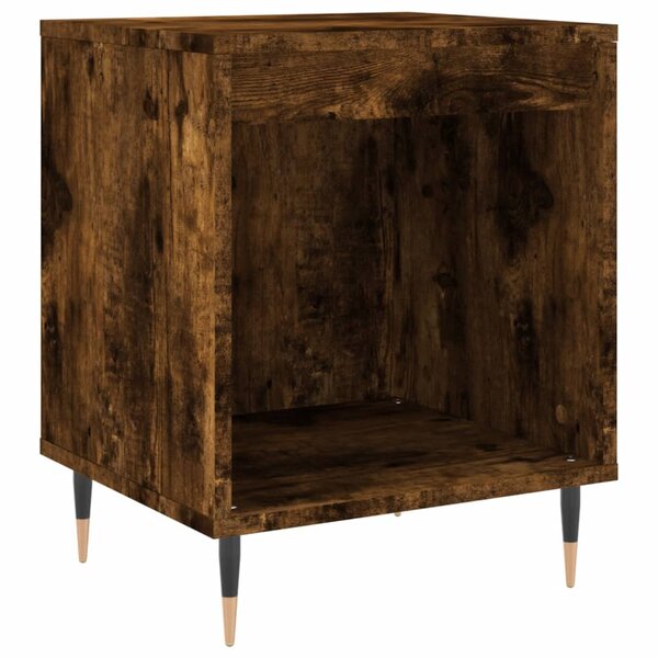 vidaXL Table de chevet chêne fumé 40x35x50 cm bois d’ingénierie