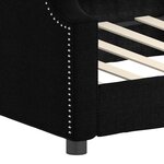 vidaXL Lit de repos noir 100x200 cm tissu