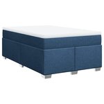 vidaXL Sommier à lattes de lit avec matelas Bleu 120x200 cm Tissu