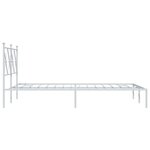 vidaXL Cadre de lit métal avec tête de lit blanc 120x190 cm