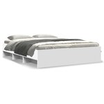 vidaXL Cadre de lit sans matelas blanc 160x200 cm bois d'ingénierie