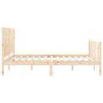 vidaXL Cadre de lit avec tête de lit 160x200 cm bois massif