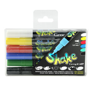 Set de 6 Marqueurs Graph'it Shake Fine Basic colors