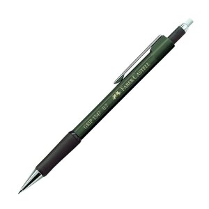 Porte-mines GRIP 1347 Diam 0,7 mm avec gomme extra longue Vert métallique FABER-CASTELL