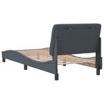 vidaXL Cadre de lit avec tête de lit Gris foncé 90x200 cm Velours