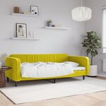 vidaXL Lit de repos jaune 100x200 cm velours