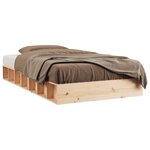 vidaXL Cadre de lit 140x190 cm Bois massif