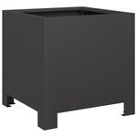 vidaXL Jardinières 2 Pièces noir 30x30x30 cm acier