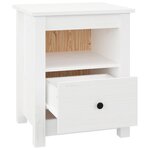 vidaXL Tables de chevet 2 Pièces Blanc 40x35x49 cm Bois de pin massif