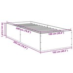 vidaXL Cadre de lit blanc 100x200 cm bois d'ingénierie