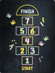 Tapis enfant Marelle 120 x 160 cm - Noir