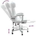 vidaXL Fauteuil inclinable de bureau Blanc Similicuir
