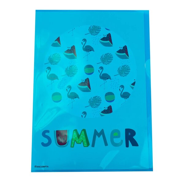 Sachet De 100 Pochettes Coin Polypropylène Lisse Premium - A4 - Couleurs Assorties - X 10 - Exacompta