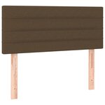 vidaXL Sommier à lattes de lit avec matelas Marron foncé 100x200 cm