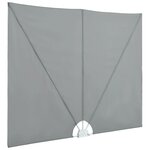 vidaXL Auvent latéral pliable de terrasse Gris 300 x 200 cm