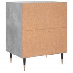 vidaXL Tables de chevet 2 Pièces gris béton 40x30x50 cm bois d'ingénierie