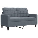 vidaXL Ensemble de canapés 2 Pièces avec coussins Gris foncé Velours