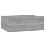 vidaXL Tables de chevet flottantes 2 Pièces Sonoma gris 40x30x15 cm