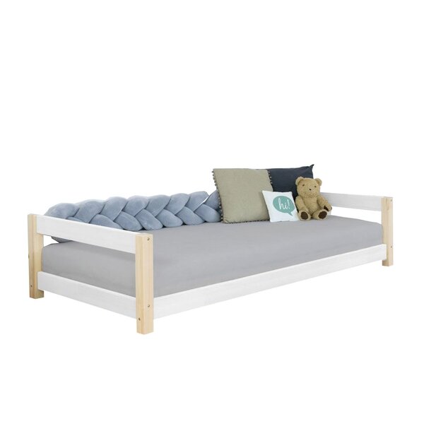 Lit enfant KIDDY 90 x 160 blanc et naturel