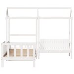 vidaXL Ensemble de lit de jour et de banc et toit 90x190 cm pin massif