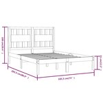 vidaXL Cadre de lit bois de pin massif 180x200 cm super king