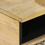 vidaXL Table basse 80x54x40 cm bois de manguier massif