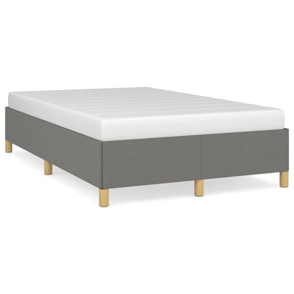 vidaXL Cadre de lit Gris foncé 120 x 200 cm Tissu