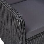 vidaXL Ensemble à manger d'extérieur 9 Pièces Résine tressée Noir