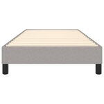 vidaXL Cadre de lit Gris clair 90x190 cm Tissu