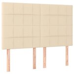 vidaXL Cadre de lit avec tête de lit Crème 140x200 cm Tissu