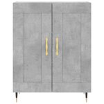 vidaXL Buffet gris béton 69 5x34x90 cm bois d'ingénierie