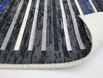 Tapis de salon à rayures 80 x 150 cm - Noir