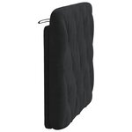 vidaXL Coussin de tête de lit noir 90 cm velours