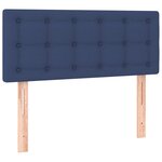 vidaXL Sommier à lattes de lit avec matelas Bleu 90x190 cm Tissu