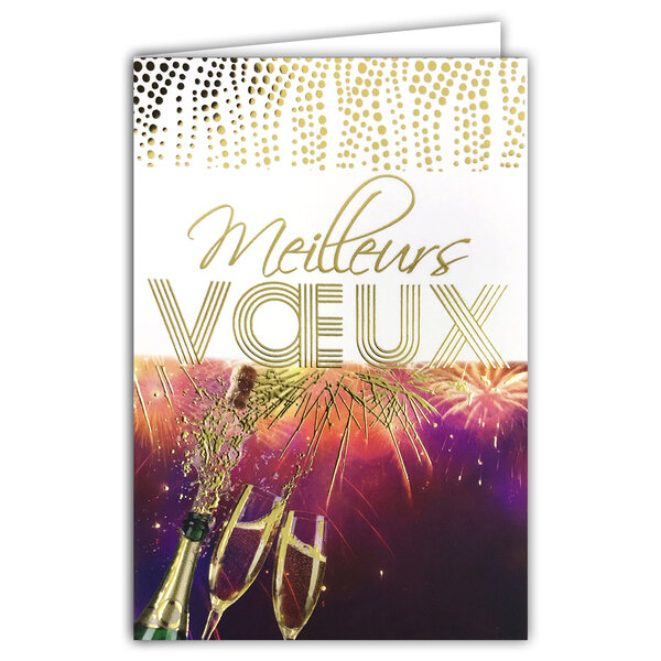 Carte Bonne Année Meilleurs Vœux +enveloppe12x17 5cm