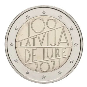 2 euros commémorative Lettonie 2021 - 100 ans de jure.