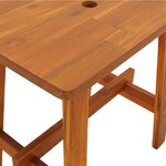 vidaXL Tabouret 45x29x45 cm Rectangulaire Bois d'acacia solide
