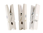 Pince à linge magnétique 3 5cm blanc x10 pièces
