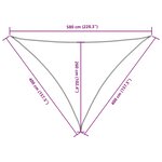vidaXL Voile de parasol tissu oxford triangulaire 4x4x5 8 m marron