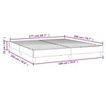 vidaXL Cadre de lit Noir 180 x 200 cm Tissu