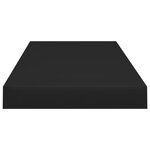 vidaXL Étagères murales flottantes 2 Pièces noir 60x23 5x3 8 cm MDF