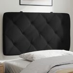 vidaXL Coussin de tête de lit noir 90 cm velours