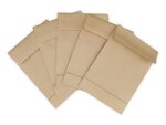 Lot de 50 enveloppes pochettes kraft armé à soufflet marron 229 x 324 + 50 mm