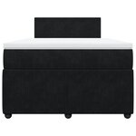 vidaXL Sommier à lattes de lit avec matelas Noir 120x200 cm Velours