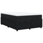 vidaXL Sommier à lattes de lit avec matelas Noir 140x190 cm Velours