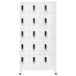 vidaXL Armoire à casiers Blanc 90x40x180 cm Acier