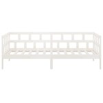 vidaXL Lit de jour blanc bois de pin massif 80x200 cm