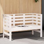 vidaXL Banc de jardin blanc 111 5x53x71 cm bois massif de pin