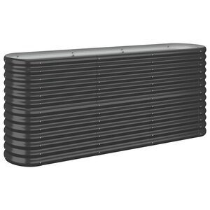 vidaXL Lit surélevé de jardin Acier enduit de poudre Anthracite