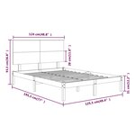 vidaXL Cadre de lit bois massif 120x190 cm petit double